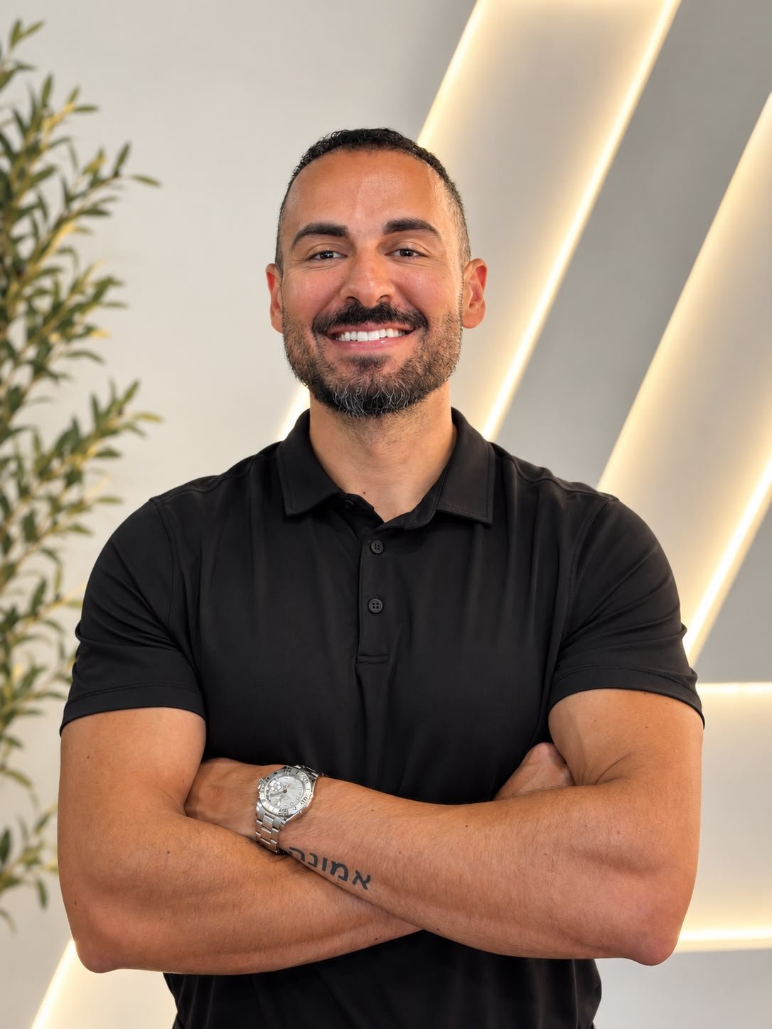 Paulo Maia smiling in an Awesome Hardwood Floors polo shirt